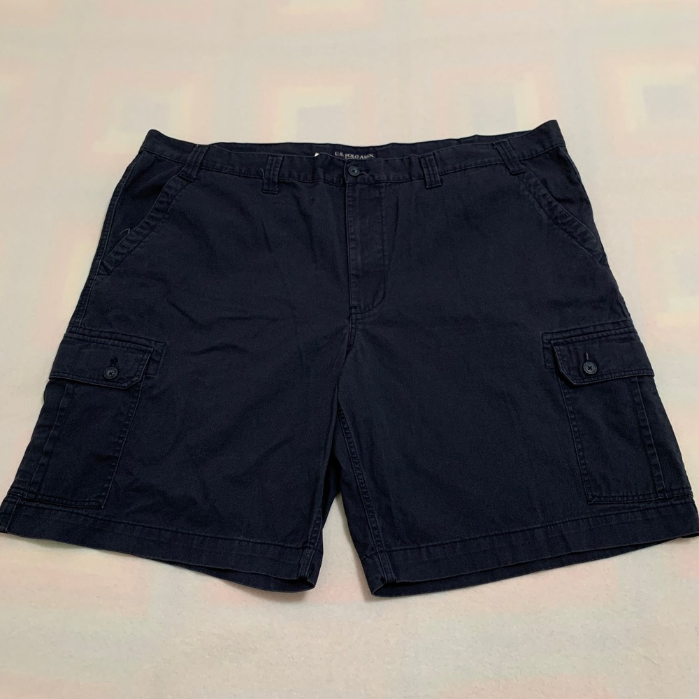 U.S. Polo Assn. Cargo Shorts Men's Size 52 Navy Blue 100% Cotton 11" Inseam